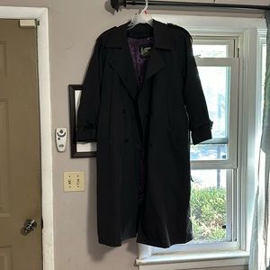 London Fog Gray Trench Coat with Lining - Size 10 Petite